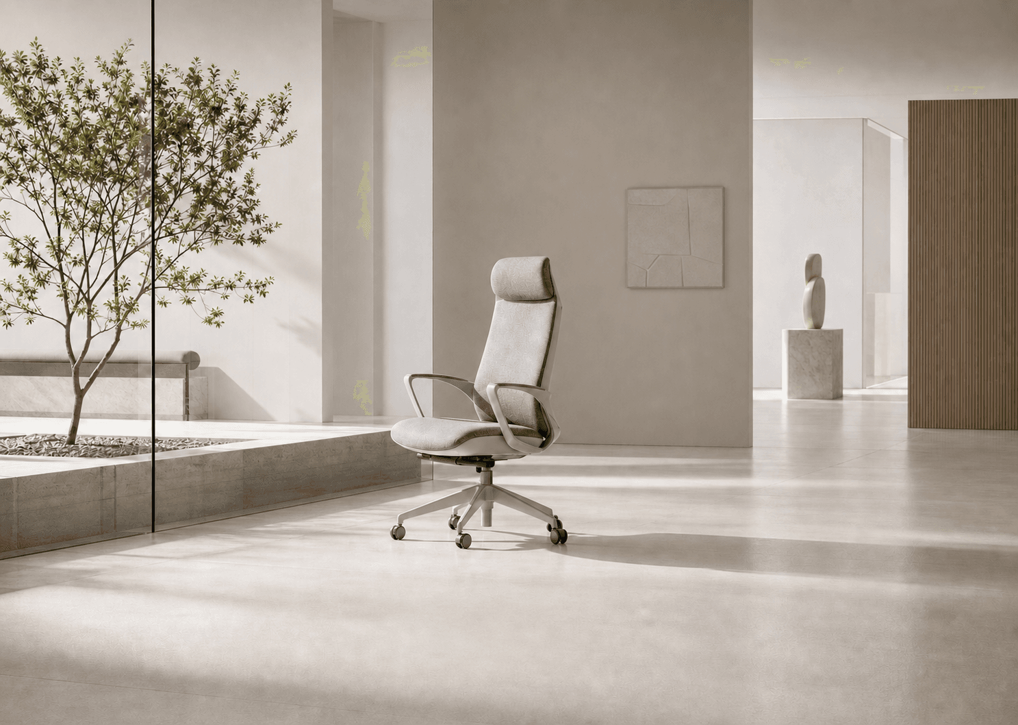 BEIYAO office chair in a pale architectural interior